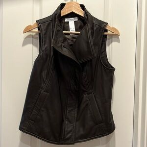 Leather Moto Vest